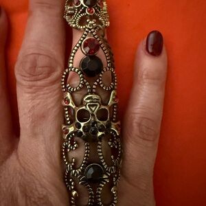 Gold and Black Skull Ring